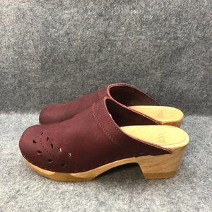 Sven Clogs - Bendable Leaf Punch burgundy